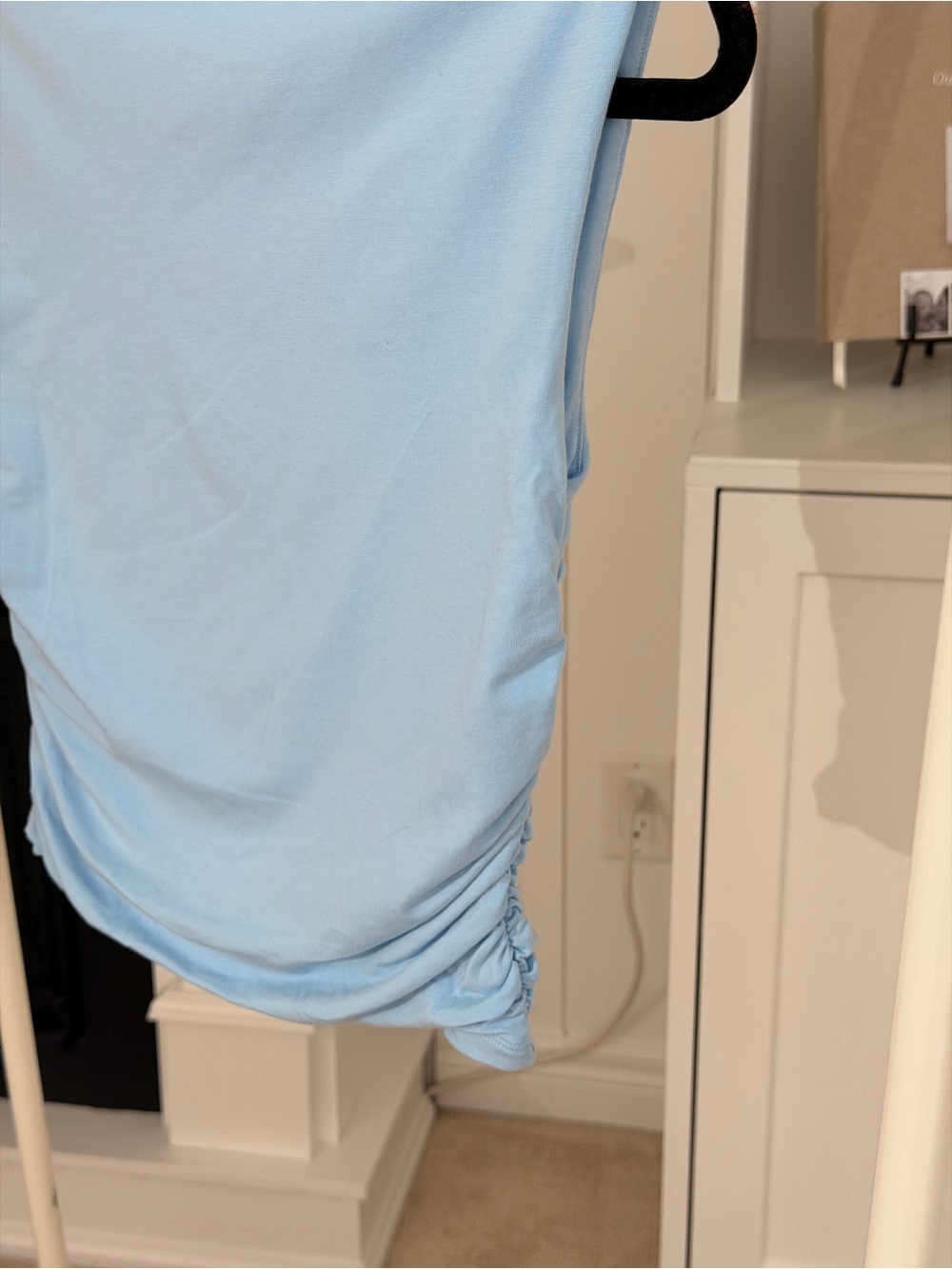 Abercrombie & Fitch Light Blue Sleeveless Ruched Tank - Picture 2 of 4